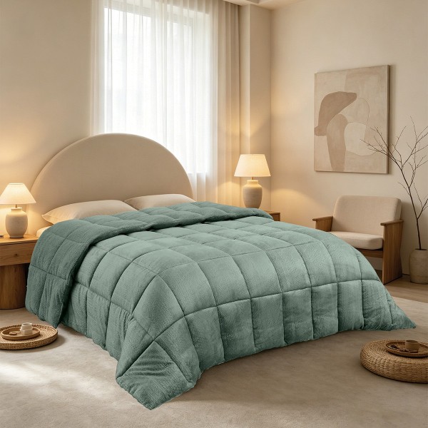ΚΟΥΒΕΡΤΟΠΑΠΛΩΜΑ ΥΠΕΡΔΙΠΛΟ SHELBY AQUA (220X240)