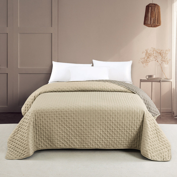 ΚΟΥΒΕΡΛΙ KING SIZE RENZO ECRU/GREY (260Χ240)