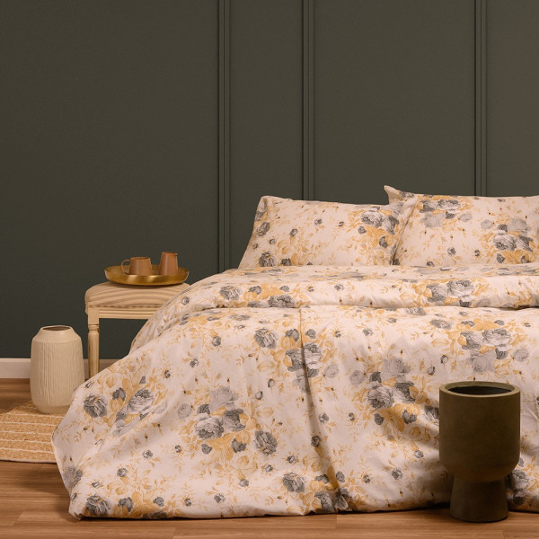 ΣΕΤ ΣΕΝΤΟΝΙΑ ΦΑΝΕΛΕΝΙΑ KING SIZE (Λ) PEONIA GREY (180Χ200+30)