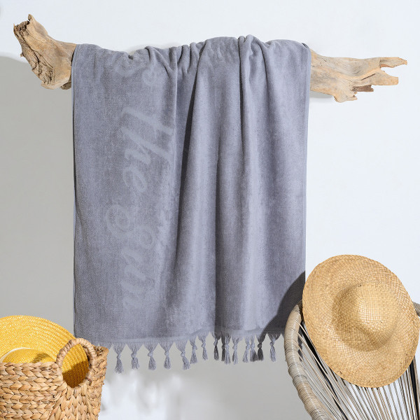ΠΕΤΣΕΤΑ ΘΑΛΑΣΣΗΣ BEATLES DARK GREY (86Χ160)