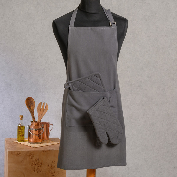 ΣΕΤ 3 ΤΕΜ. ΠΟΔΙΑ, ΠΙΑΣΤΡΑ & ΓΑΝΤΙ ZOE DARK GREY