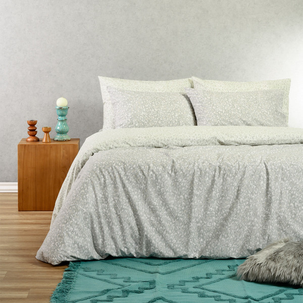 ΠΑΠΛΩΜΑΤΟΘΗΚΗ ΥΠΕΡΔΙΠΛΗ LEO AQUA/GREY CASUAL LINE (225X245)