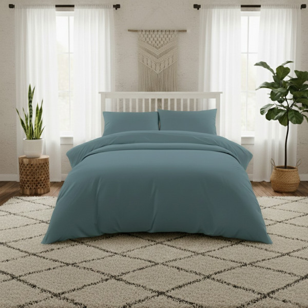 ΠΑΠΛΩΜΑΤΟΘΗΚΗ ΥΠΕΡΔΙΠΛΗ 225Χ245 LAVISH SATIN DARK AQUA
