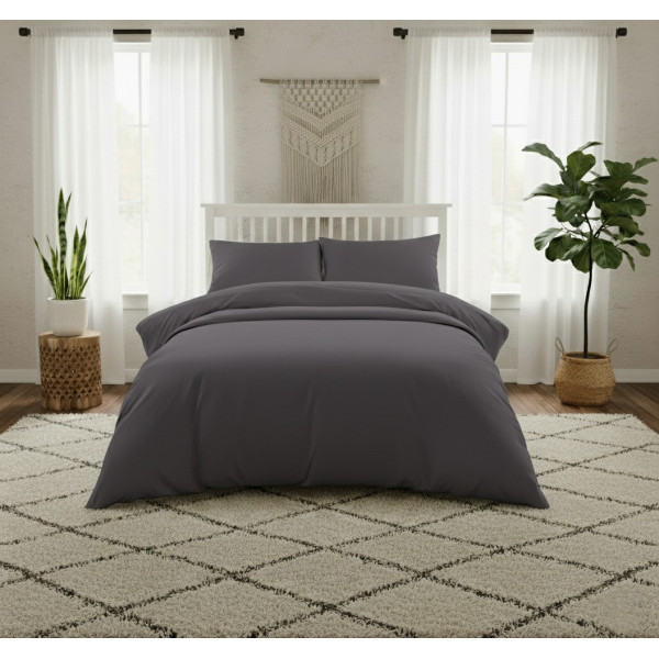 ΠΑΠΛΩΜΑΤΟΘΗΚΗ ΥΠΕΡΔΙΠΛΗ 225Χ245 LAVISH SATIN DARK GREY