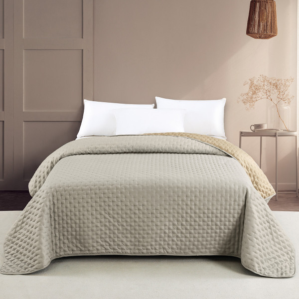 ΚΟΥΒΕΡΛΙ ΥΠΕΡΔΙΠΛΟ RENZO GREY/BEIGE (220Χ240)
