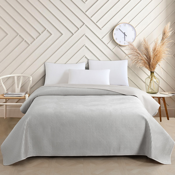 ΚΟΥΒΕΡΛΙ ΜΟΝΟ OMNIA GREY (160Χ240)
