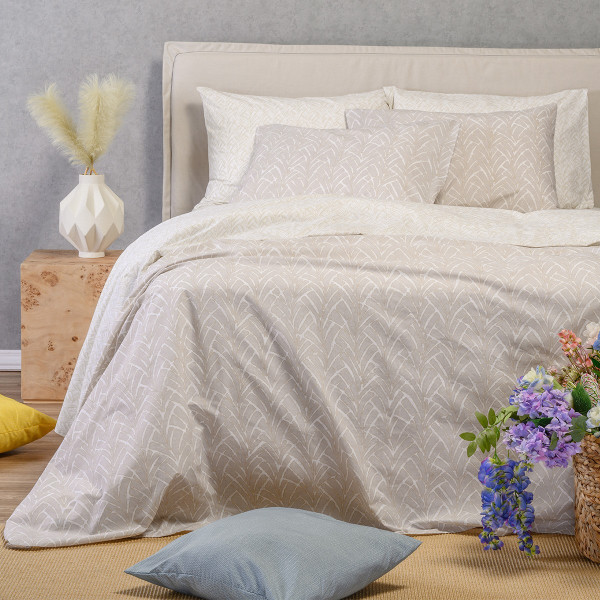 ΣΕΤ ΣΕΝΤΟΝΙΑ ΥΠΕΡΔΙΠΛΑ CORAL LIGHT GREY ULTRA LINE (235X270)