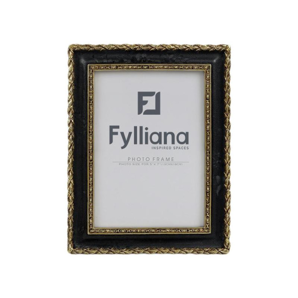 ΚΟΡΝΙΖΑ Fylliana FL0389 13x18 ΧΡΥΣΟ-ΜΑΥΡΟ ΧΡΩΜΑ 18x2x23εκ