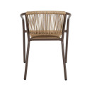 ΠΟΛΥΘΡΟΝΑ ΚΗΠΟΥ Fyllianna FL11465 ΑΠΟ ΣΥΝΘΕΤΙΚΟ RATTAN MΕ ΜΕΤΑΛΛΙΚΟ ΣΚΕΛΕΤΟ ΚΑΦΕ ΧΡΩΜΑ 54x63x74εκ