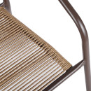 ΠΟΛΥΘΡΟΝΑ ΚΗΠΟΥ Fyllianna FL11465 ΑΠΟ ΣΥΝΘΕΤΙΚΟ RATTAN MΕ ΜΕΤΑΛΛΙΚΟ ΣΚΕΛΕΤΟ ΚΑΦΕ ΧΡΩΜΑ 54x63x74εκ