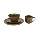 ΣΕΤ ΦΑΓΗΤΟΥ 16τμχ Fylliana FL25169 STONEWARE ΚΑΦΕ ΧΡΩΜΑ