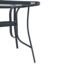 ΤΡΑΠΕΖΙ ΕΞΟΧΗΣ Fylliana STEEL ΓΚΡΙ 140x80x70εκ