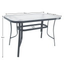 ΤΡΑΠΕΖΙ ΕΞΟΧΗΣ Fylliana STEEL ΓΚΡΙ 140x80x70εκ