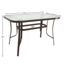 ΤΡΑΠΕΖΙ ΕΞΟΧΗΣ Fylliana STEEL ΚΑΦΕ 120x70x70εκ g.r.d ΤΡΑΠΕΖΙ ΕΞΟΧΗΣ Fylliana STEEL ΚΑΦΕ 120x70x70εκ g.r.d