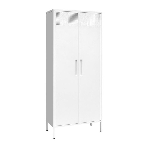 ΜΕΤΑΛΛΙΚΗ ΝΤΟΥΛΑΠΑ Fylliana Levi ΛΕΥΚΟ ΧΡΩΜΑ 70x35x170εκ