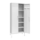 ΜΕΤΑΛΛΙΚΗ ΝΤΟΥΛΑΠΑ Fylliana Levi ΛΕΥΚΟ ΧΡΩΜΑ 70x35x170εκ