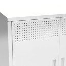 ΜΕΤΑΛΛΙΚΗ ΝΤΟΥΛΑΠΑ Fylliana Levi ΛΕΥΚΟ ΧΡΩΜΑ 70x35x170εκ