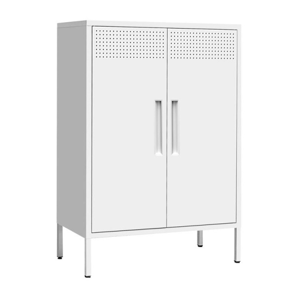 ΜΕΤΑΛΛΙΚΗ ΝΤΟΥΛΑΠΑ Fylliana Mabel ΛΕΥΚΟ ΧΡΩΜΑ 70x35x100εκ