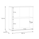 ΚΟΜΟΤΑ-ΜΠΟΥΦΕΣ FIRENZE SAND ΧΡΩΜΑ 80x34x83εκ