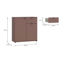 ΚΟΜΟΤΑ-ΣΥΡΤΑΡΙΕΡΑ FIRENZE TERRACOTTA ΧΡΩΜΑ 80x34x83εκ