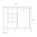 ΚΟΜΟΤΑ-ΜΠΟΥΦΕΣ TERRANO RIVIERA OAK ΧΡΩΜΑ 94x40x85εκ