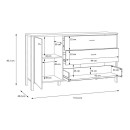 ΚΟΜΟΤΑ-ΜΠΟΥΦΕΣ TERRANO RIVIERA OAK ΧΡΩΜΑ 152x40x85εκ