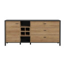 ΚΟΜΟΤΑ-ΜΠΟΥΦΕΣ TERRANO RIVIERA OAK ΧΡΩΜΑ 187x40x85εκ