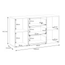 ΚΟΜΟΤΑ-ΜΠΟΥΦΕΣ ARIA MAUVELLA OAK ΧΡΩΜΑ 143x42x82εκ ΚΟΜΟΤΑ-ΜΠΟΥΦΕΣ ARIA MAUVELLA OAK ΧΡΩΜΑ 143x42x82εκ