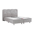 ΚΡΕΒΑΤΙ Fylliana New Edem ΓΚΡΙ ΜΕ ΑΠΟΘ ΧΩΡΟ 179x212x130εκ (160x200)
