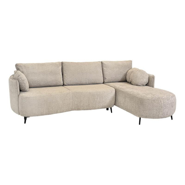 ΚΑΝΑΠΕΣ Fylliana Elvio ΔΕΞΙΑ ΓΩΝΙΑ ΜΠΕΖ ΧΡΩΜΑ 300x190x73εκ