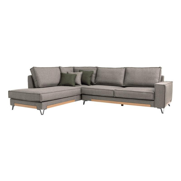 ΚΑΝΑΠΕΣ Fylliana Loftio ΑΡΙΣΤΕΡΗ ΓΩΝΙΑ ΚΑΦΕ ΧΡΩΜΑ 280x220x95εκ