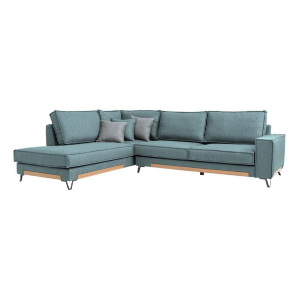 ΚΑΝΑΠΕΣ Fylliana Loftio ΑΡΙΣΤΕΡΗ ΓΩΝΙΑ ΜΙΝΤ ΧΡΩΜΑ 280x220x95εκ