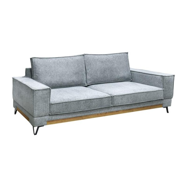 ΤΡΙΘΕΣΙΟΣ ΚΑΝΑΠΕΣ Fylliana Loftio ΓΚΡΙ ΧΡΩΜΑ 220x95x89εκ