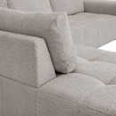ΚΑΝΑΠΕΣ ΓΩΝΙΑ ΑΡΙΣΤΕΡΗ Fylliana Carmen SILVER ΥΦΑΣΜΑ 304x242x89εκ