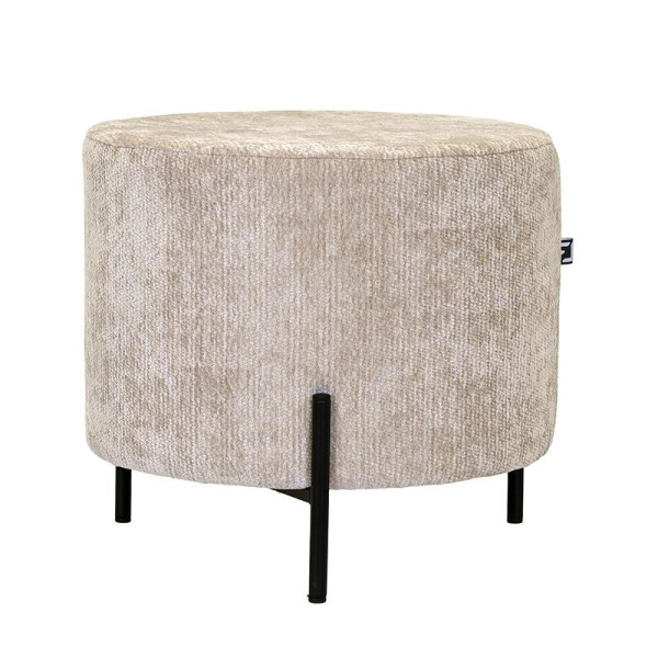 ΣΤΡΟΓΓΥΛΟ ΣΚΑΜΠΟ Fylliana New Lux ΜΠΕΖ ΧΡΩΜΑ 46x46x43εκ