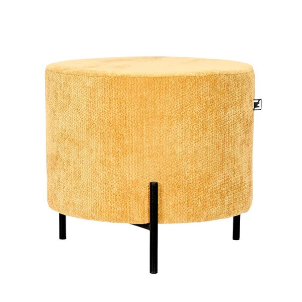 ΣΤΡΟΓΓΥΛΟ ΣΚΑΜΠΟ Fylliana New Lux ΜΟΥΣΤΑΡΔΙ ΧΡΩΜΑ 46x46x43εκ