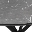 ΣΤΡΟΓΓΥΛΟ ΤΡΑΠΕΖΙ ΤΡΑΠΕΖΑΡΙΑΣ Fylliana Vector CERAMIC ΓΚΡΙ ΧΡΩΜΑ 90εκ
