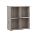ΒΙΒΛΙΟΘΗΚΗ-ΡΑΦΙΕΡΑ Fylliana Smart 4P 18 GREY OAK ΧΡΩΜΑ 74x29x76εκ
