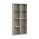 ΒΙΒΛΙΟΘΗΚΗ-ΡΑΦΙΕΡΑ Fylliana Smart 8P 18 GREY OAK ΧΡΩΜΑ 74x29x146εκ