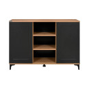 ΚΟΜΟΤΑ-ΜΠΟΥΦΕΣ Fylliana Nordic 2K 120 ARTISAN OAK - ΜΑΥΡΟ 120x40x86εκ