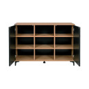 ΚΟΜΟΤΑ-ΜΠΟΥΦΕΣ Fylliana Nordic 2K 120 ARTISAN OAK - ΜΑΥΡΟ 120x40x86εκ