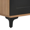 ΚΟΜΟΤΑ-ΜΠΟΥΦΕΣ Fylliana Nordic 2K 120 ARTISAN OAK - ΜΑΥΡΟ 120x40x86εκ