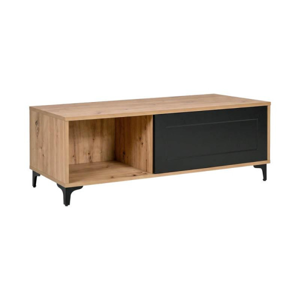 ΤΡΑΠΕΖΑΚΙ ΣΑΛΟΝΙΟΥ Fylliana Nordic KS ARTISAN OAK - ΜΑΥΡΟ 120x60x44εκ