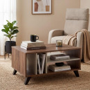 ΤΡΑΠΕΖΙ ΣΑΛΟΝΙΟΥ Fylliana Miami TOBACCO ΜΕ CASHMERE ΧΡΩΜΑ 100x64x45εκ