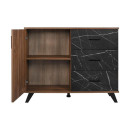 ΚΟΜΟΤΑ Fylliana Miami TOBACCO ΜΕ BLACK MARBLE ΧΡΩΜΑ 106x40x84εκ