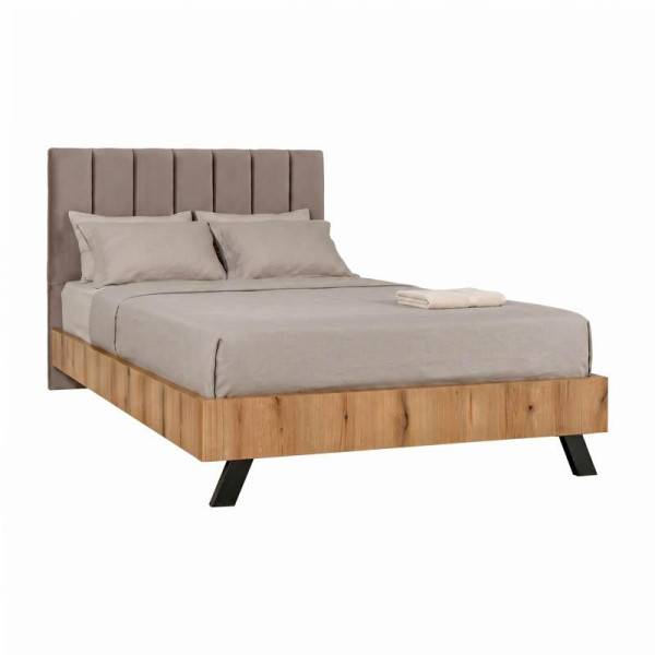 ΚΡΕΒΑΤΙ Fylliana Lorenzo TAUPE ΧΡΩΜΑ 173x214x118εκ (160x200)