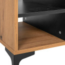 ΤΡΑΠΕΖAKI ΣΑΛΟΝΙΟΥ Fylliana Alba ARTISAN OAK-ΜΑΥΡΟ 90x50x47εκ