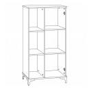 ΒΙΤΡΙΝΑ Fylliana Alba ARTISAN OAK-ΜΑΥΡΟ 68x40x134εκ