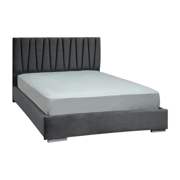 ΚΡΕΒΑΤΙ Fylliana Palermo ΑΝΘΡΑΚΙ ΧΡΩΜΑ ΥΦΑΣΜΑΤΟΣ 155x214x115εκ