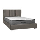 ΔΙΠΛΟ ΚΡΕΒΑΤΙ Fylliana Alessio TAUPE ΧΡΩΜΑ ΥΦΑΣΜΑΤΟΣ 175x214x115εκ (160x200)